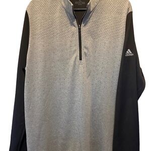 Adidas Heather Gray Quarter-Zip Top